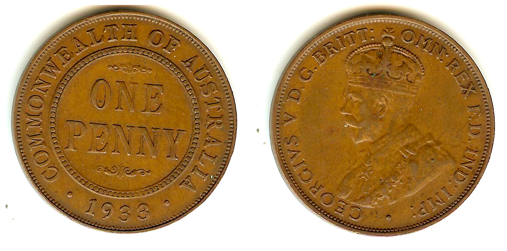 Australien penny 1933/32 TTB